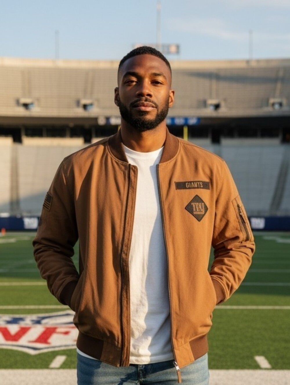 Nike New York Giants “Salute to Service” Bomber Jacket – Size XXL